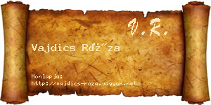 Vajdics Róza névjegykártya
