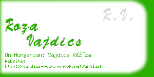roza vajdics business card